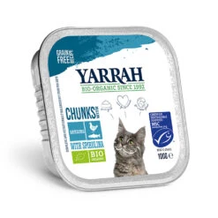 Yarrah - Natvoer Kat Kuipje Chunks Met Kip & Vis Bio
