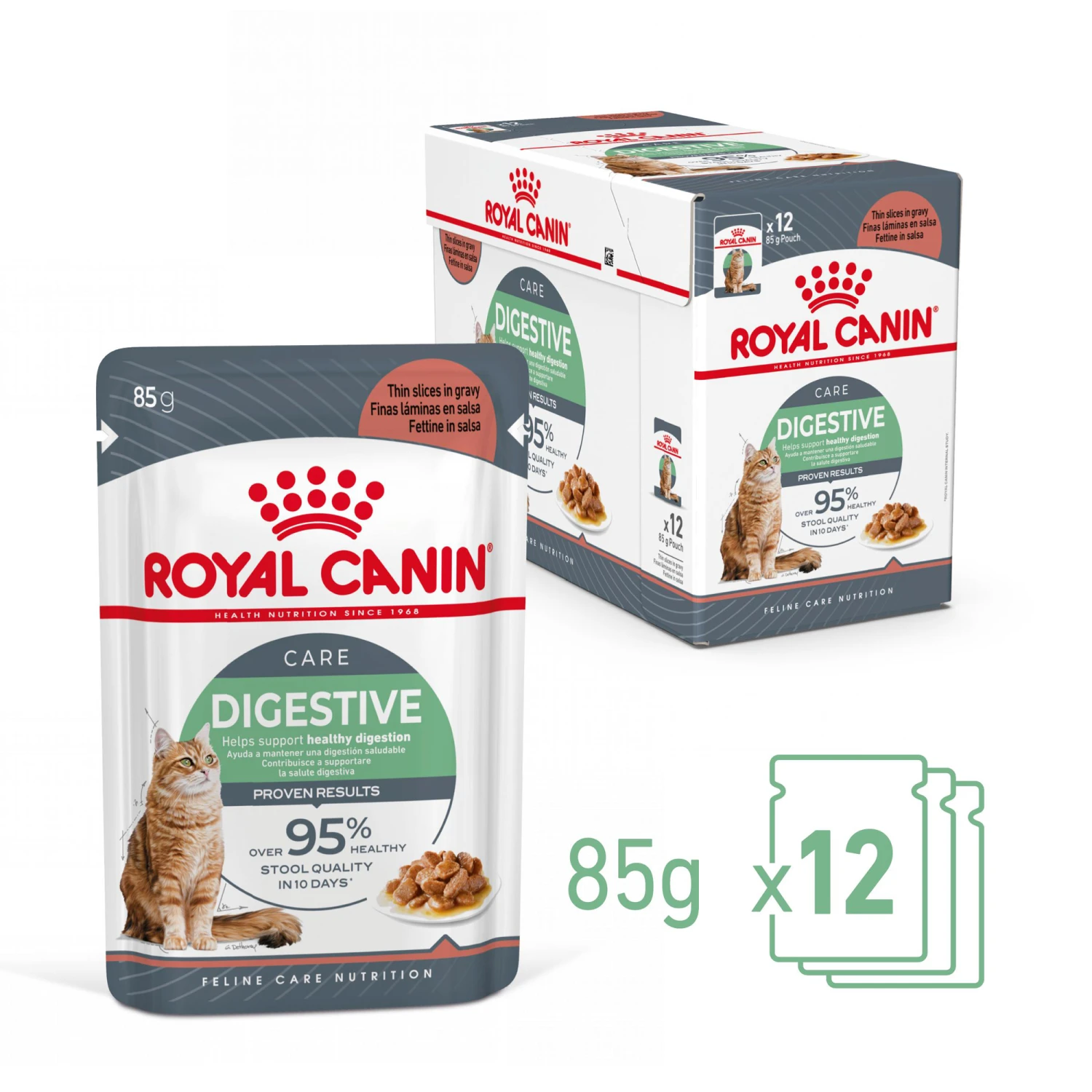Royal Canin Digestive Care In Gravy - Kattenvoer 4 Royal Canin Digestive Care In Gravy - Kattenvoer - Afbeelding 4