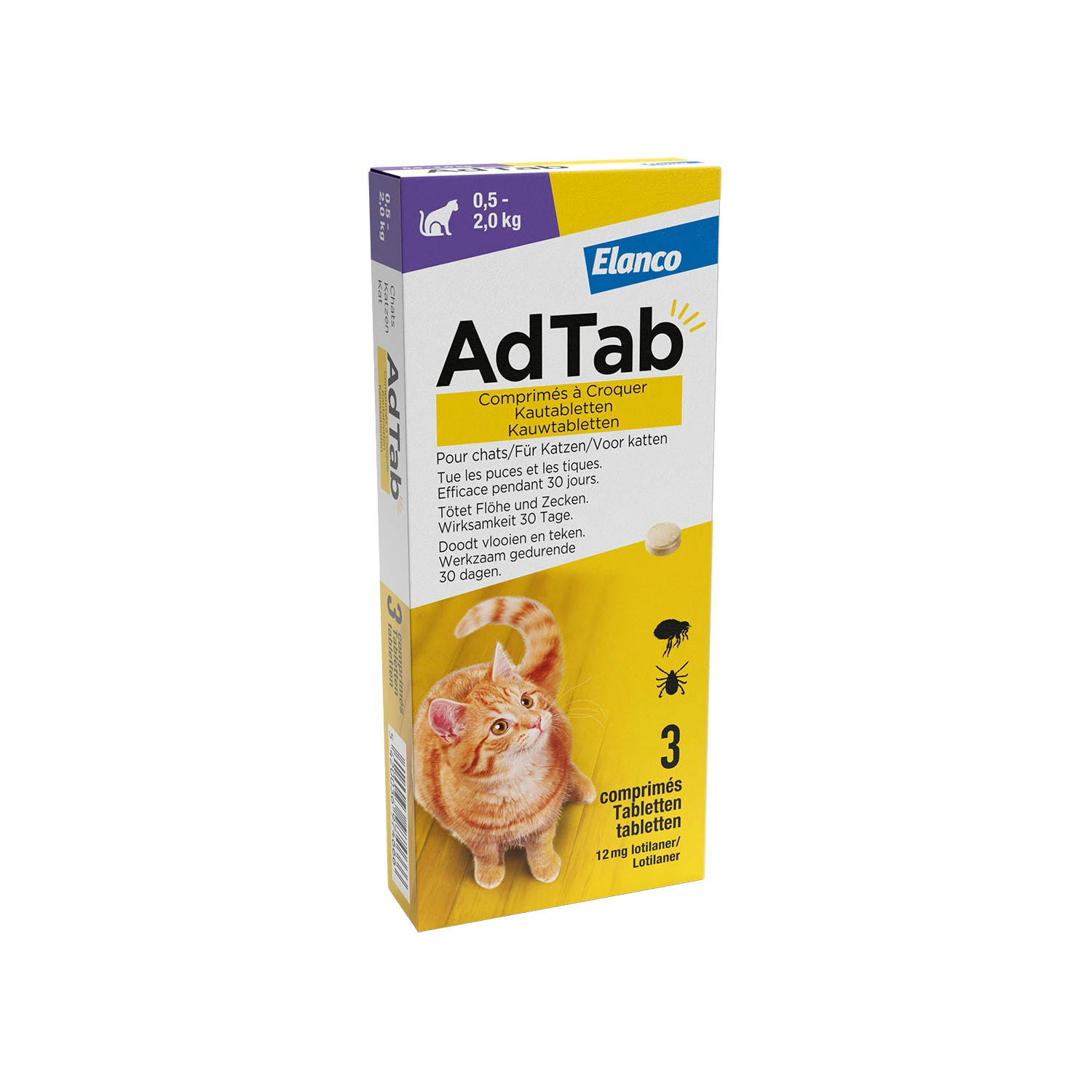 AdTab Kauwtabletten Kat 1 AdTab Kauwtabletten Kat