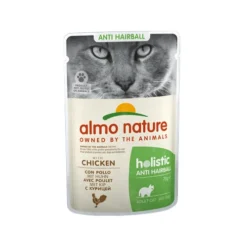 Almo Nature Cat Anti-Hairball Kattenvoer - Maaltijdzakje - Kip -Katten Benodigdheden almo nature cat anti hairball kip