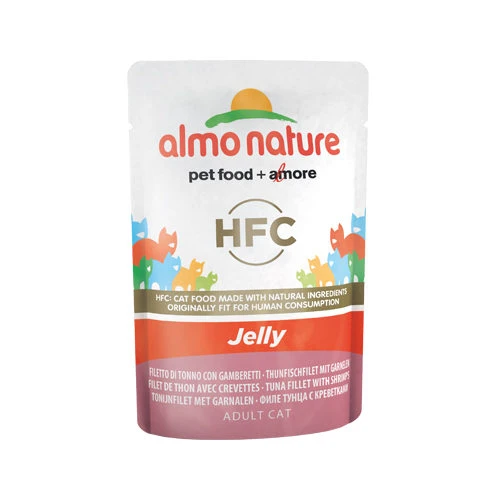 Almo Nature HFC Jelly Kattenvoer - Maaltijdzakje - Tonijnfilet En Garnalen 1 Almo Nature HFC Jelly Kattenvoer - Maaltijdzakje - Tonijnfilet En Garnalen