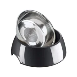 Hunter Melamine Voer- En Drinkbak - Zwart -Katten Benodigdheden hunter melamine voer en drinkbak zwart 169552 0500 none