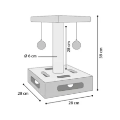 Flamingo Krabpaal CYA 1 -Katten Benodigdheden krabpaal cya 1 222610 1000 none