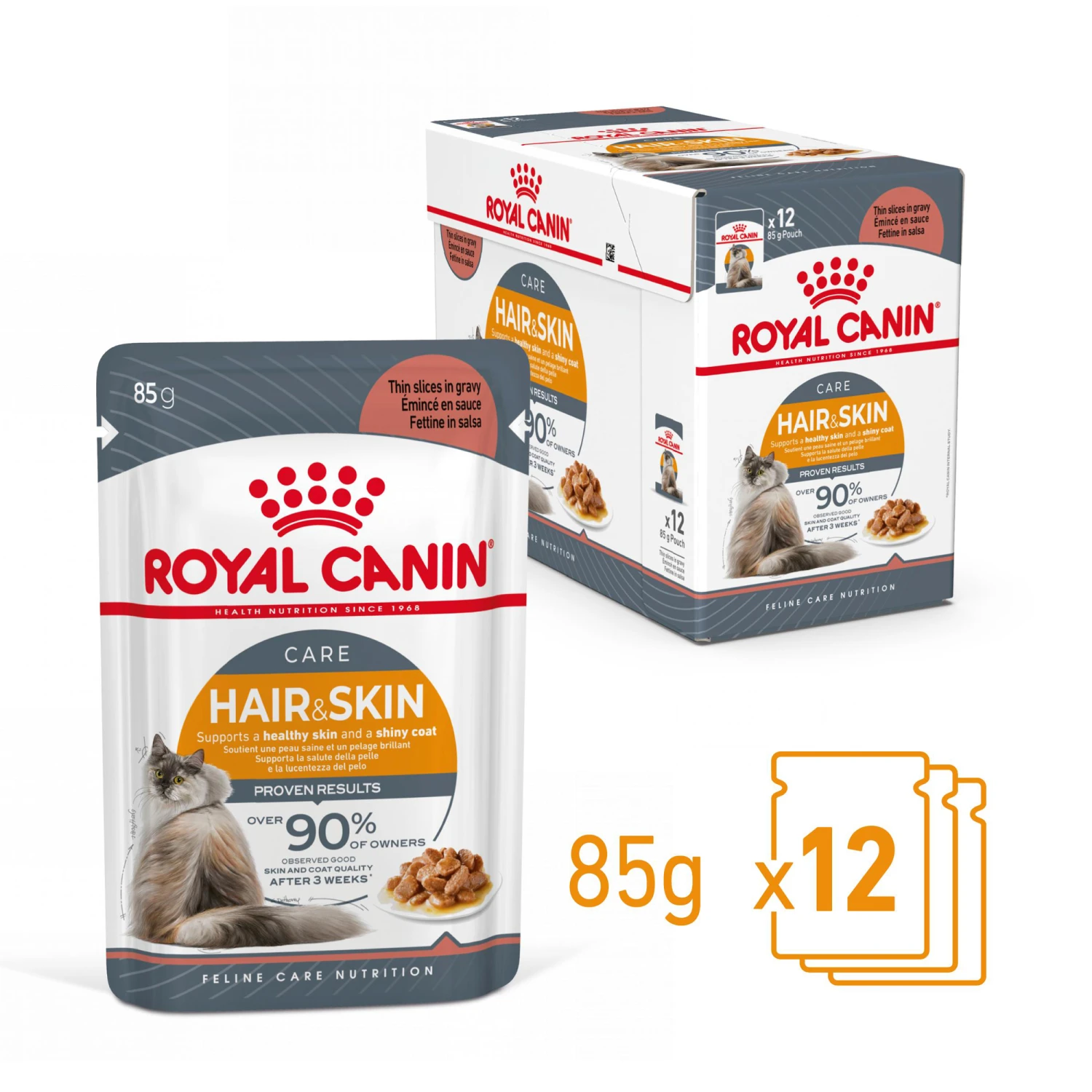 Royal Canin Hair & Skin In Gravy - Kattenvoer 5 Royal Canin Hair & Skin In Gravy - Kattenvoer - Afbeelding 5