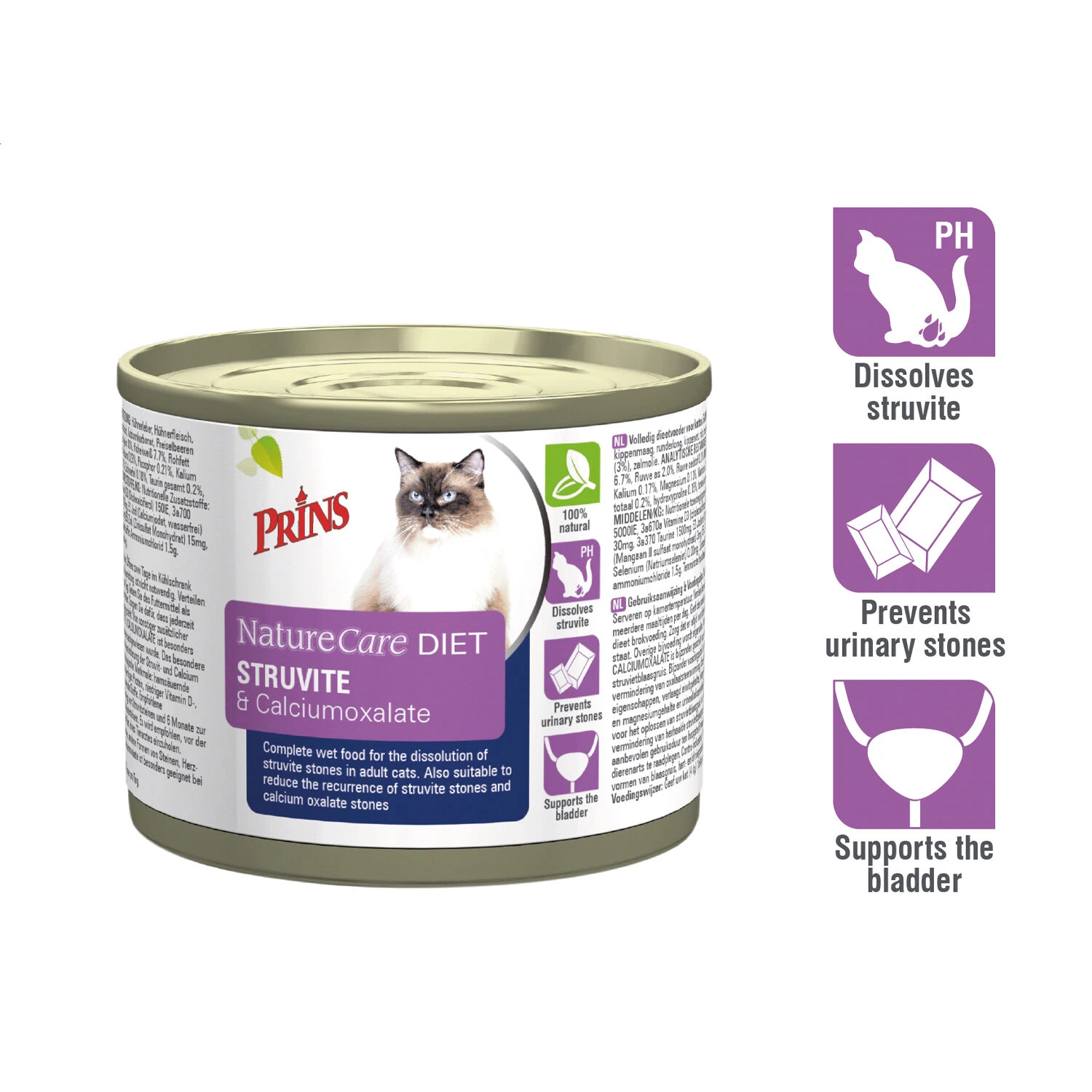 Prins NatureCare Diet Cat Struvite & Calciumoxalate 4 Prins NatureCare Diet Cat Struvite & Calciumoxalate - Afbeelding 4