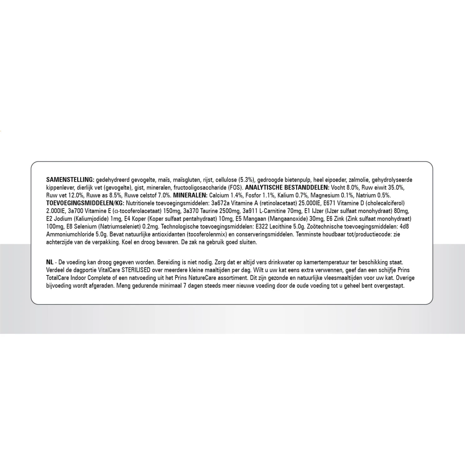 Prins VitalCare Cat Sterilised 12 Prins VitalCare Cat Sterilised - Afbeelding 12