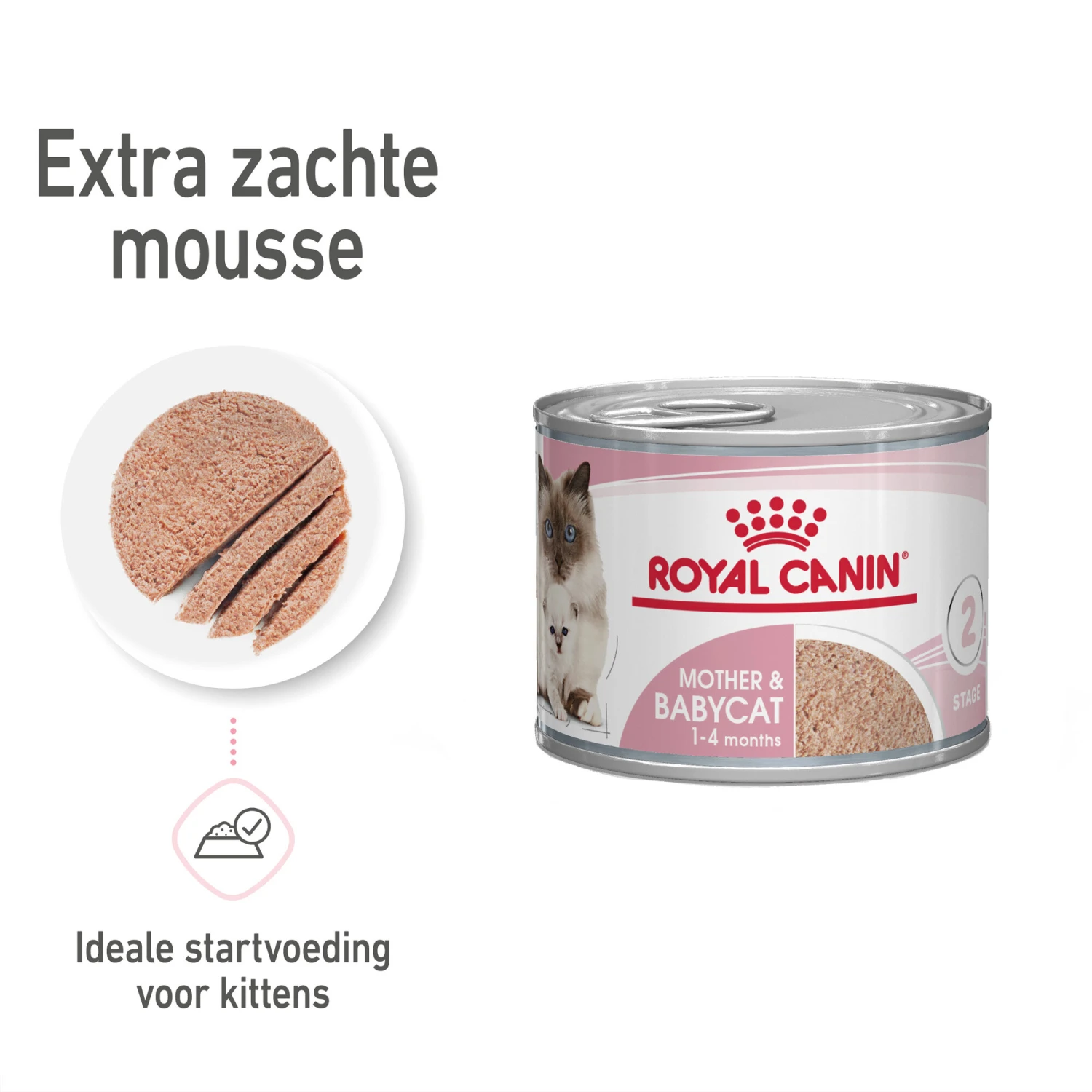 Royal Canin Mother & Babycat Mousse - Kattenvoer 2 Royal Canin Mother & Babycat Mousse - Kattenvoer - Afbeelding 2